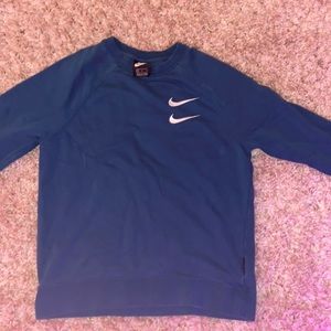 Nike double swoosh pullover hoodie sweatshirt.